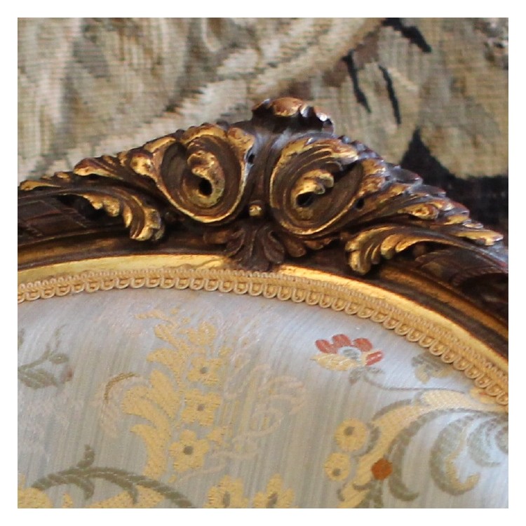 A French 19th century Louis XVI style giltwood salon suite
